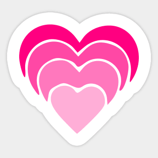 heart shape pink love Sticker